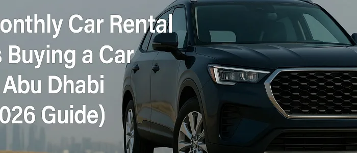 Monthly Car Rental in Abu Dhabi vs Buying a Car in the UAE: 2026 Complete Guide